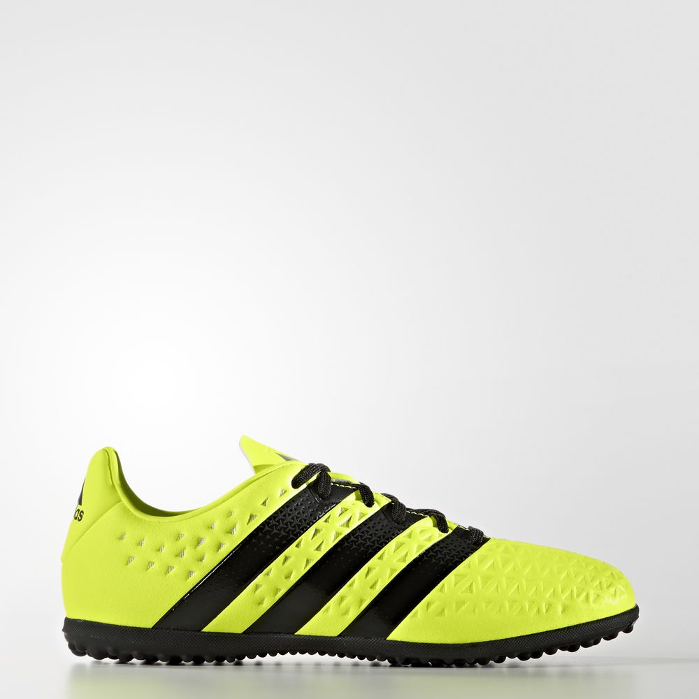 Adidas Ace 16.3 Turf - ποδοσφαιρικα παπουτσια για κοριτσια - Κίτρινα/Μαυρα/Ασημι Μεταλλικός,Μέγεθος: